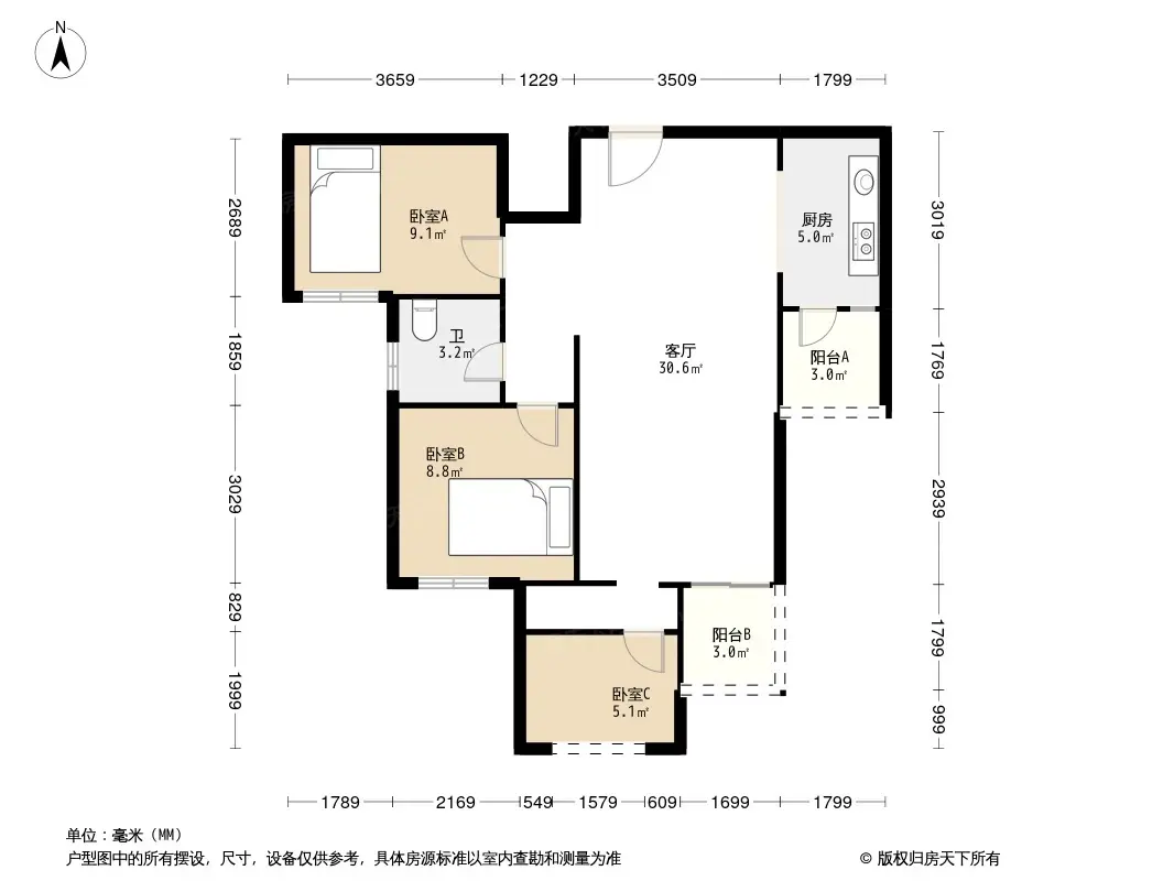 金科空港城一期户型图图片