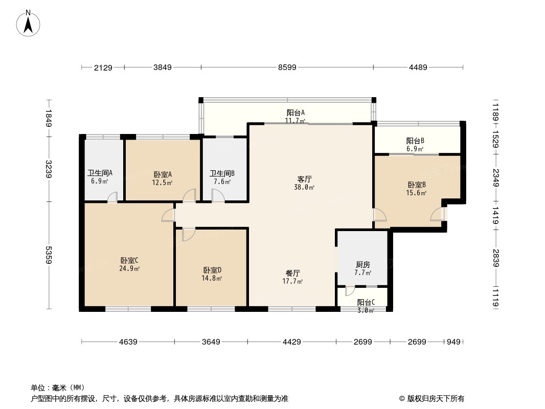 棕榈泉户型图图片