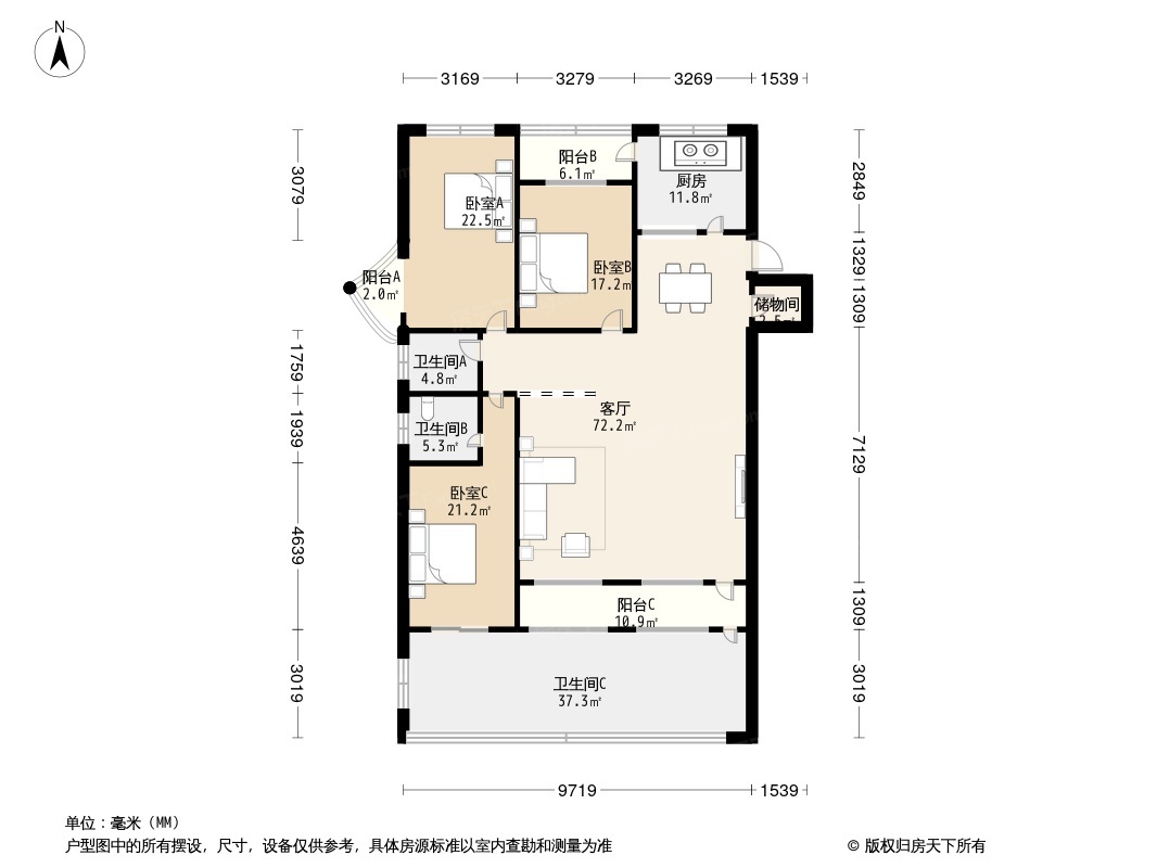 雅荷花园户型图