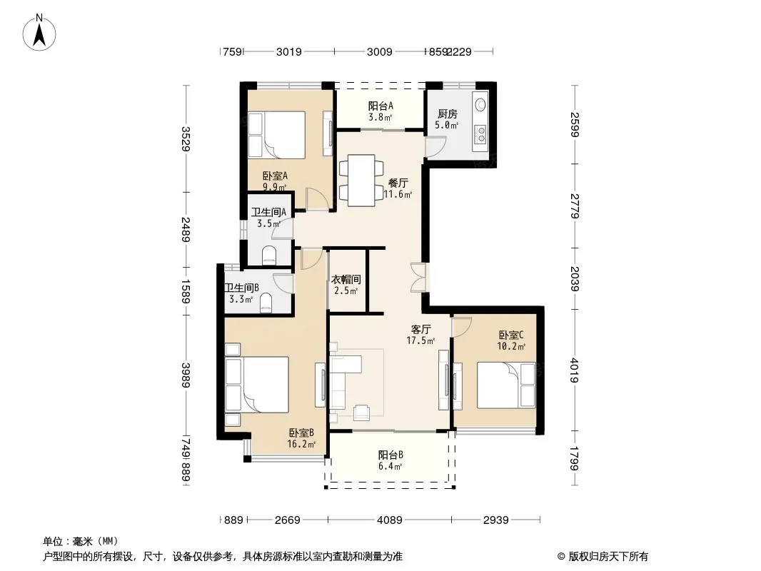 碧桂园珑悦4室2厅2卫1厨户型报告