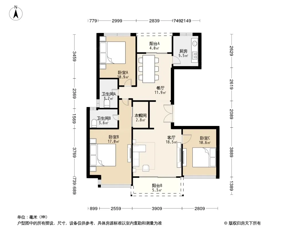 碧桂园珑悦4室2厅2卫1厨户型报告