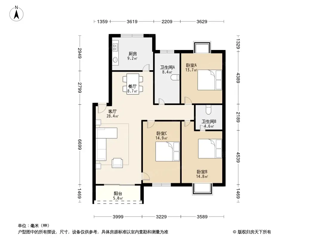 宏河嘉园户型图