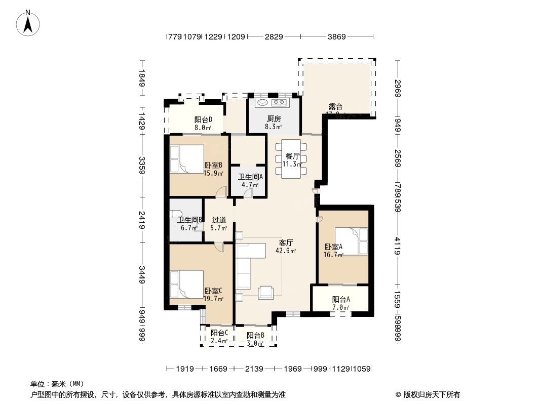 戈雅公寓户型图图片