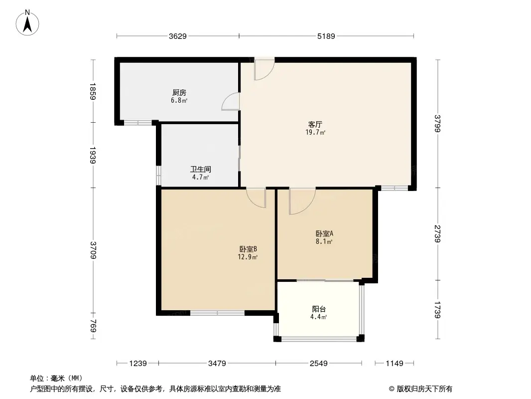 荣盛名邸平面图图片