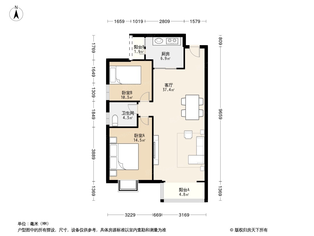 水韵花都一期户型图图片