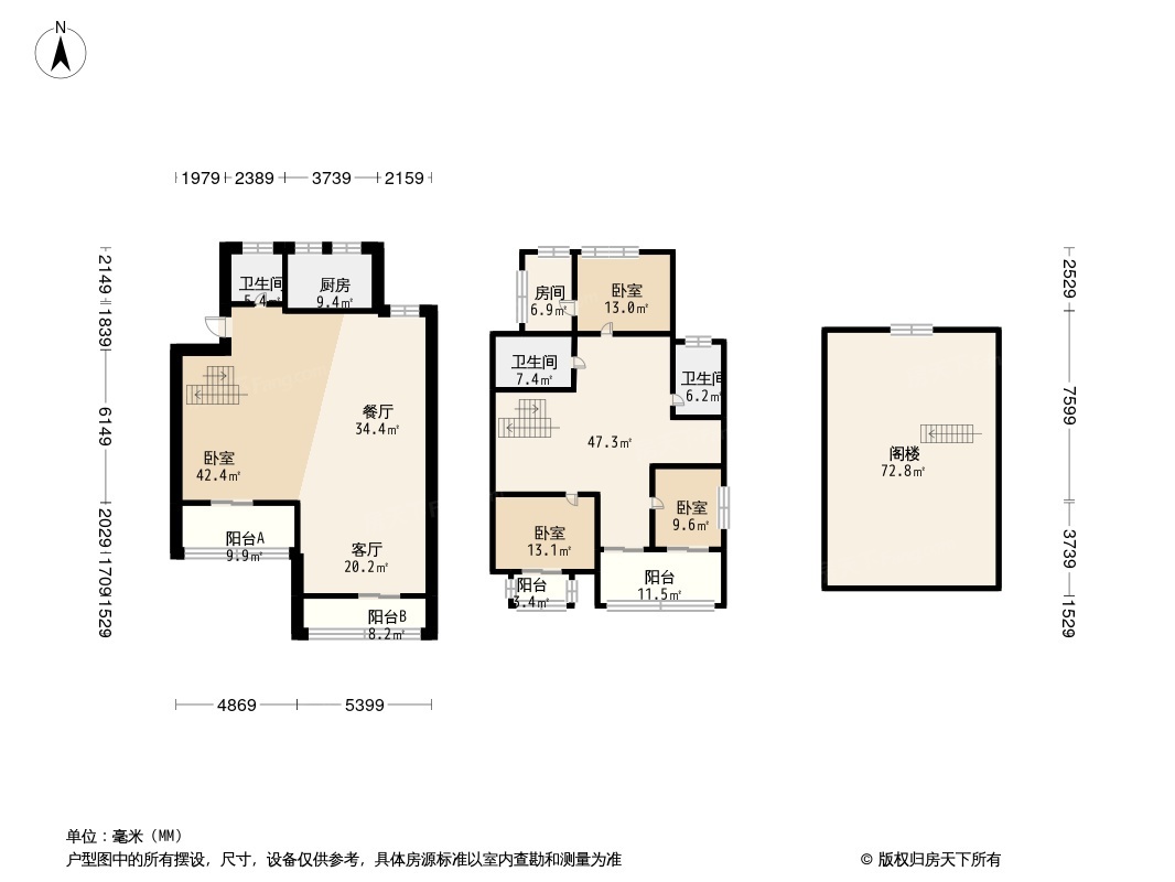 雅戈尔香湖湾主力户型有5室2厅2卫1厨