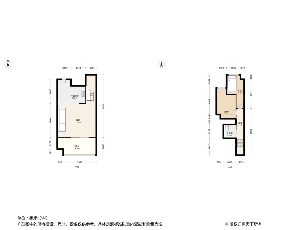 蓝绸带人才公寓户型图图片