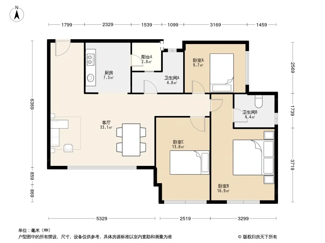 百悦城公寓户型图