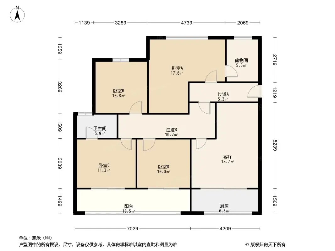 长城花园户型图片