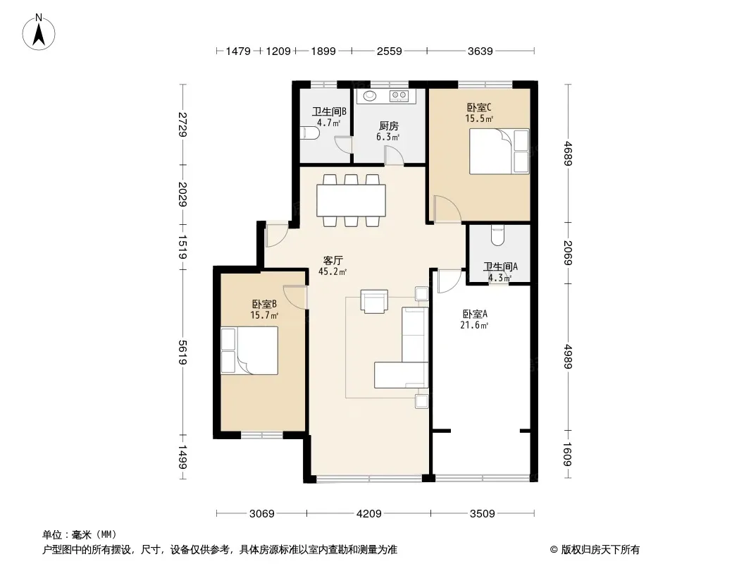 大有商住楼户型图