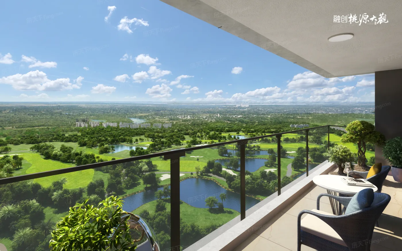 效果图:阳台视野效果图