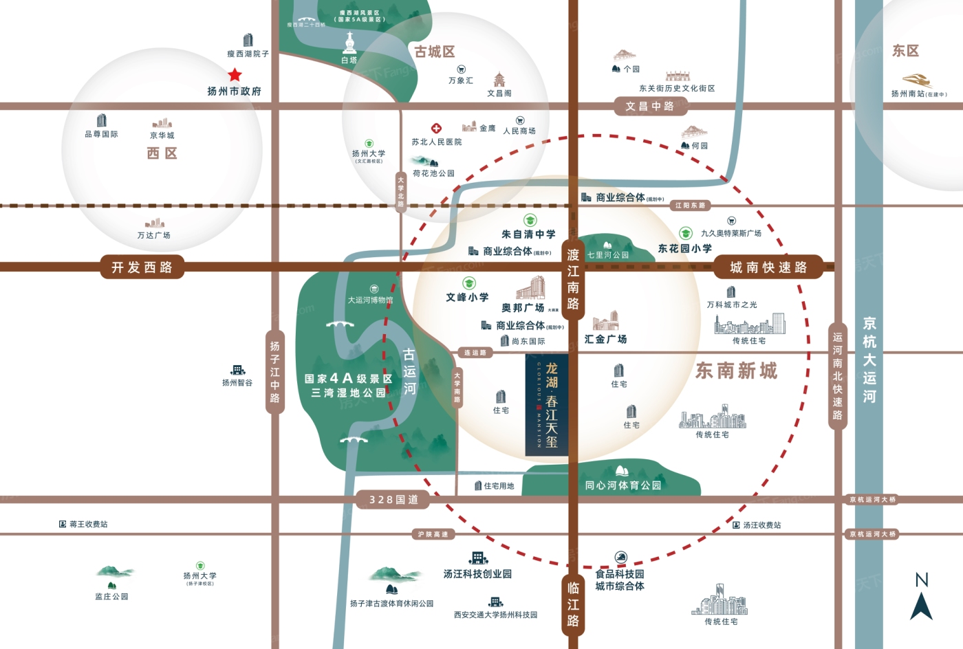 龙湖春江天玺价格,周边交通配套测评,龙湖春江天玺优劣势分析-扬州房天下