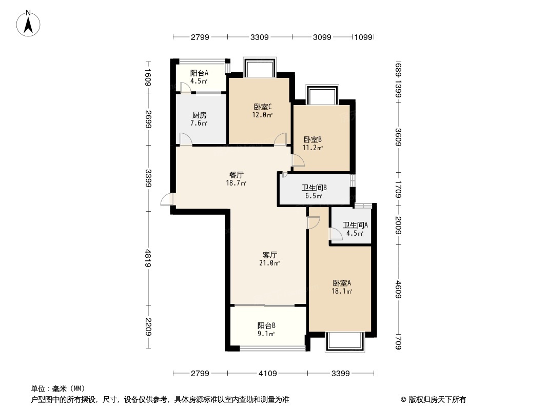 华邦观湖别院户型图图片