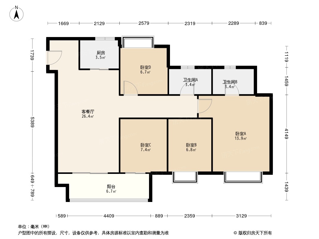 徐州晴翠四季户型图图片