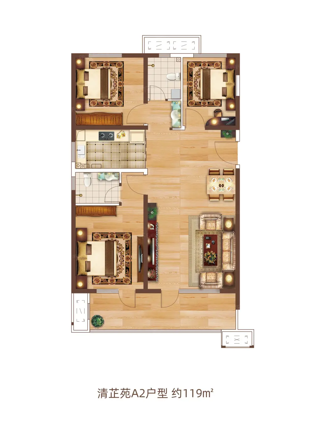 京東獅子城戶型類別:2居,3居,4居戶型面積:57.00平方米-148.