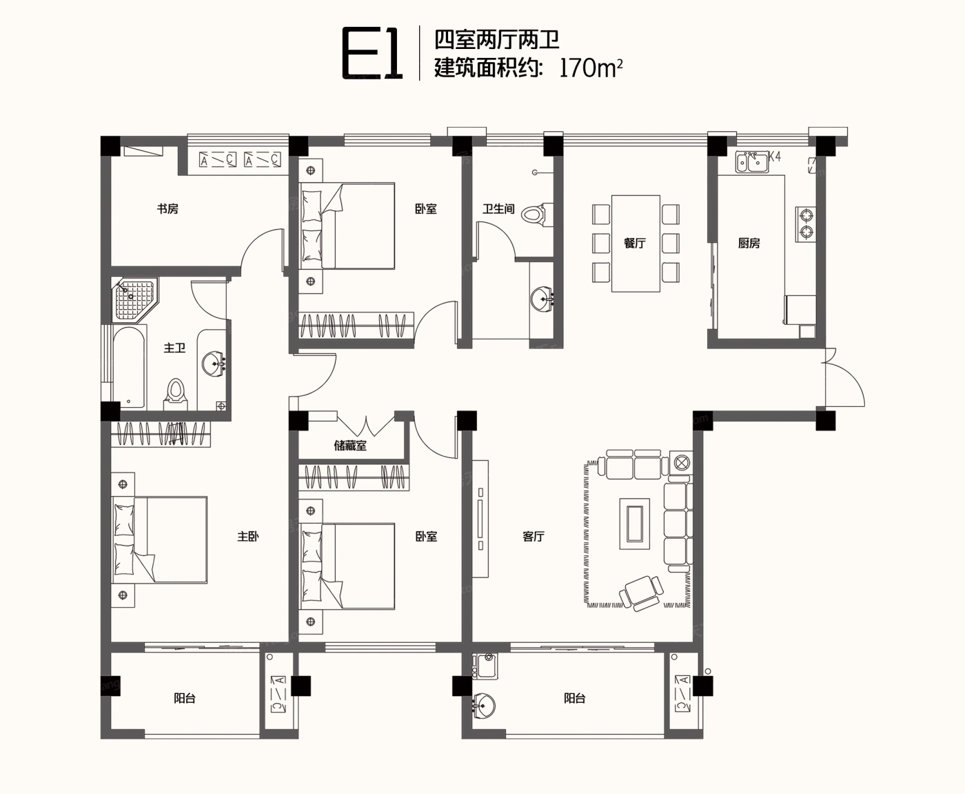 合肥九联湖畔户型图图片