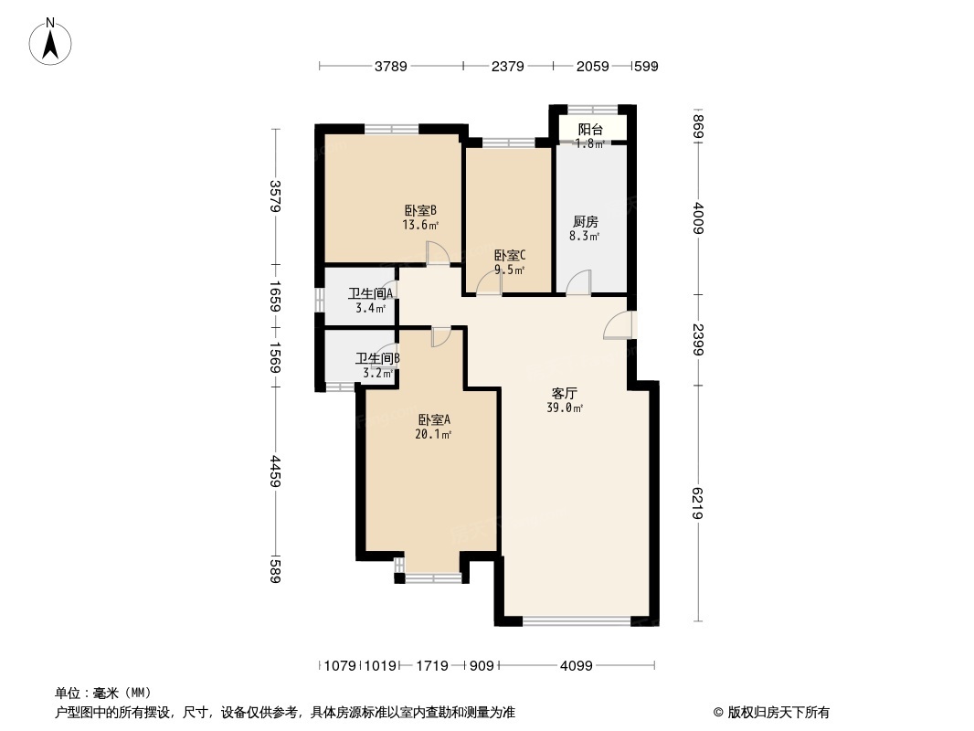 奥林匹克花园三期户型图片