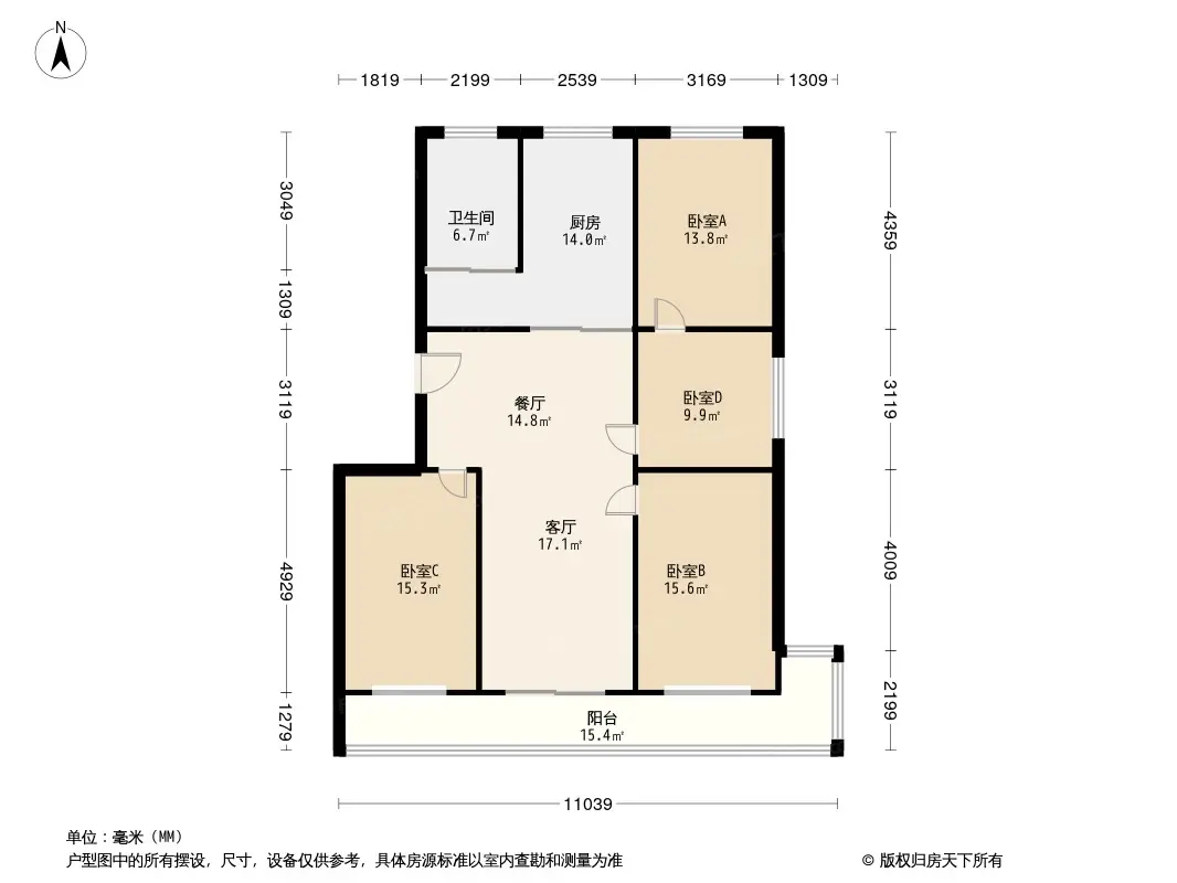 北川門新村戶型圖