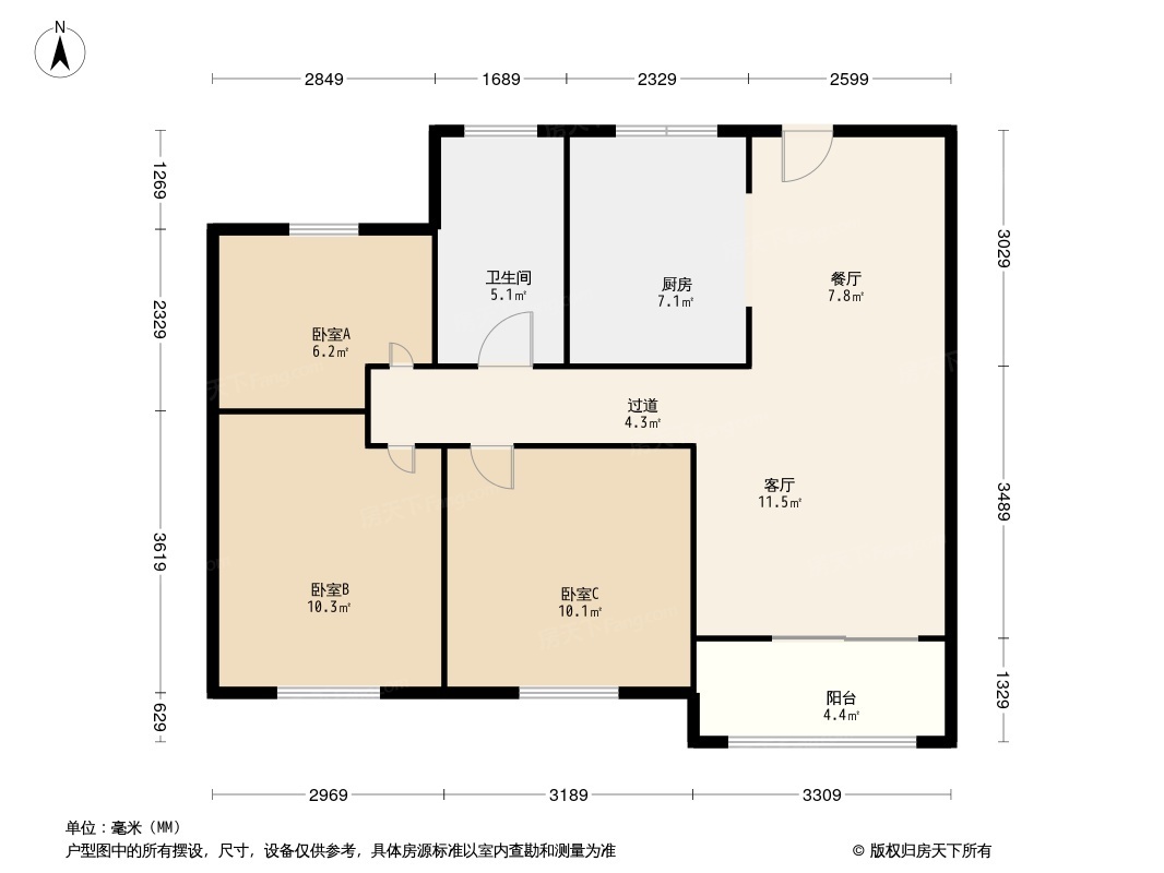 南通景瑞御府户型图图片