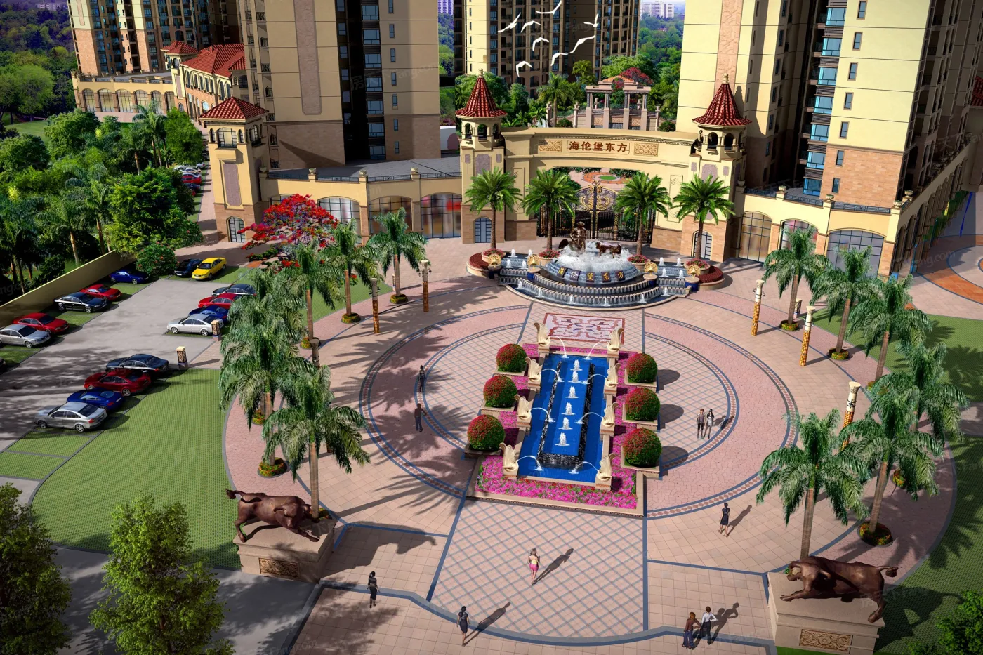 效果图:东方广场鸟瞰图效果图