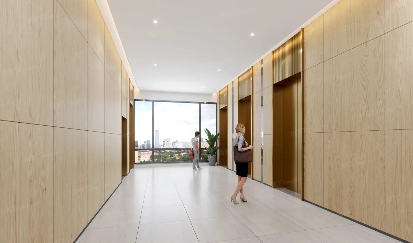 富力广场公寓电梯厅效果图