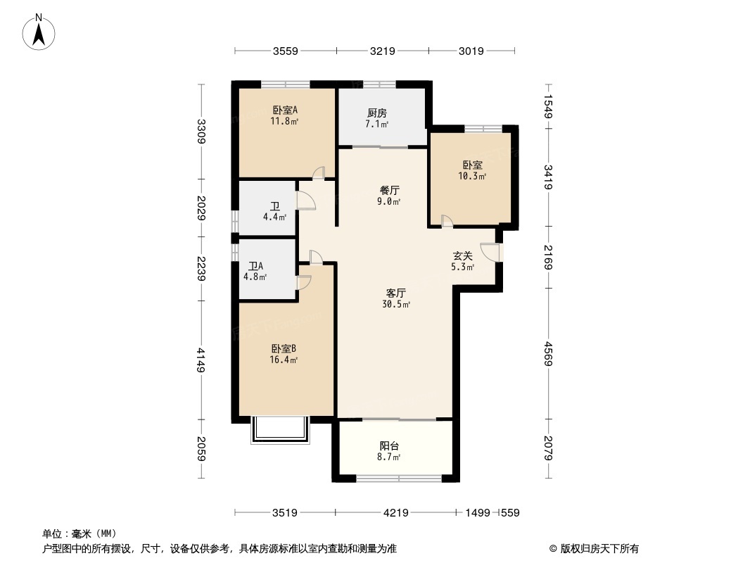 红星天润二期户型图图片