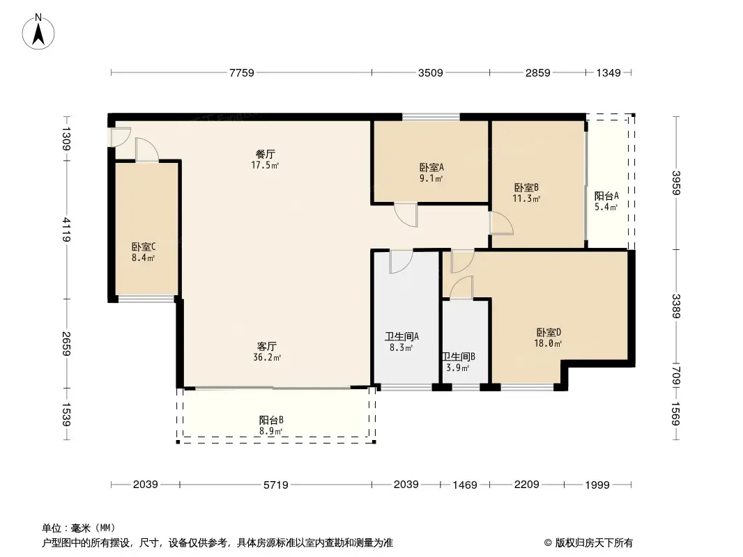 海涛居户型图