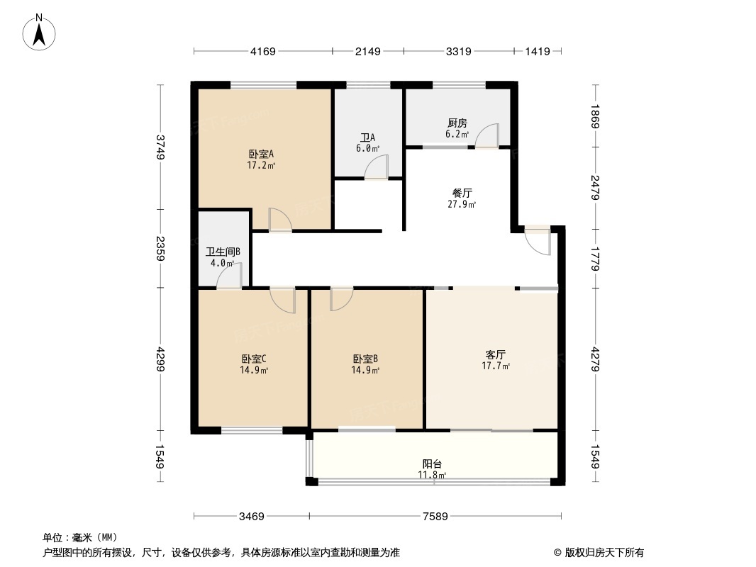 新沂高铁花园户型图图片