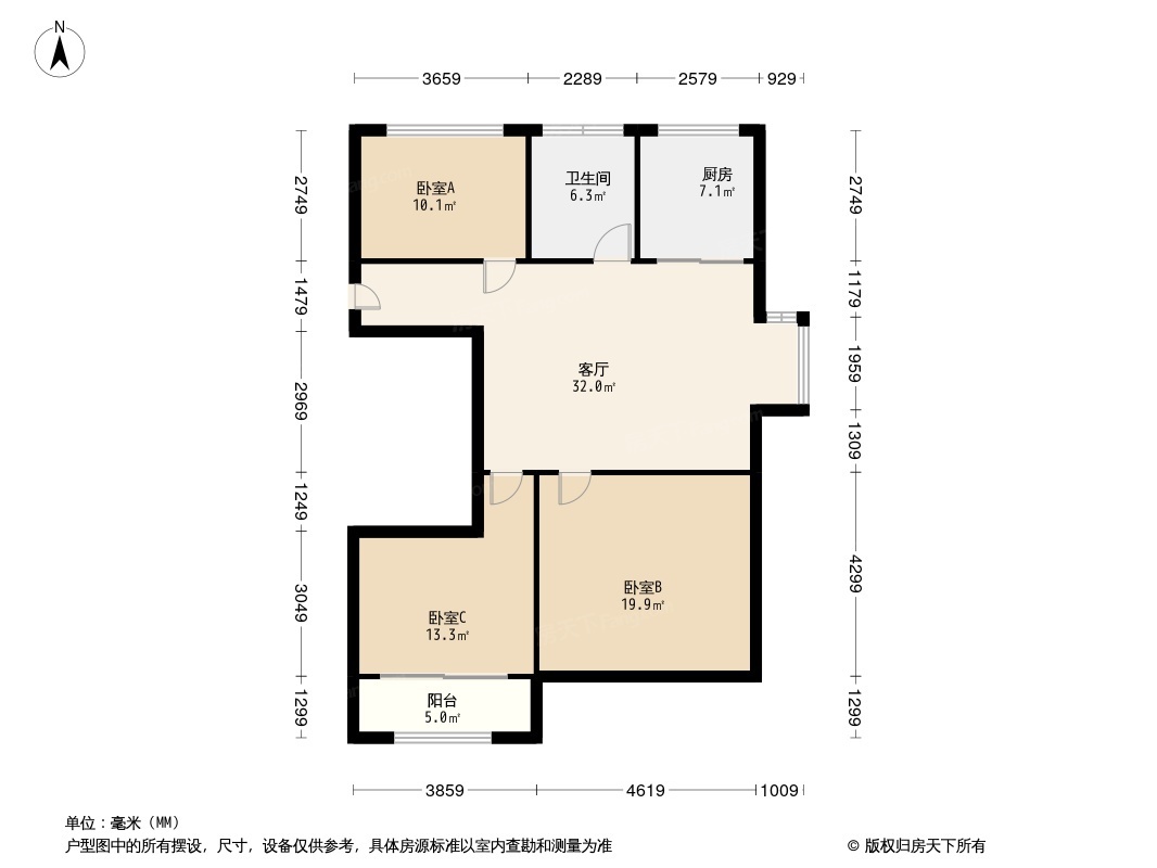 幸福家园二期户型图图片