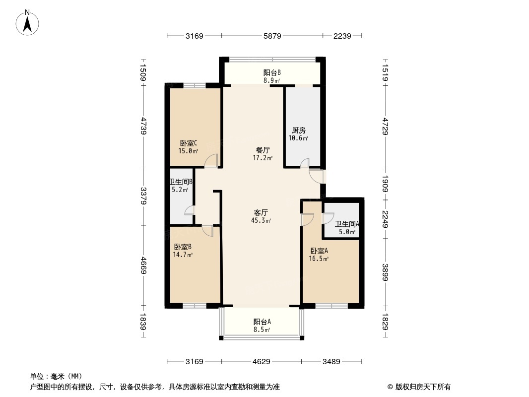 顺义博裕雅苑户型图图片