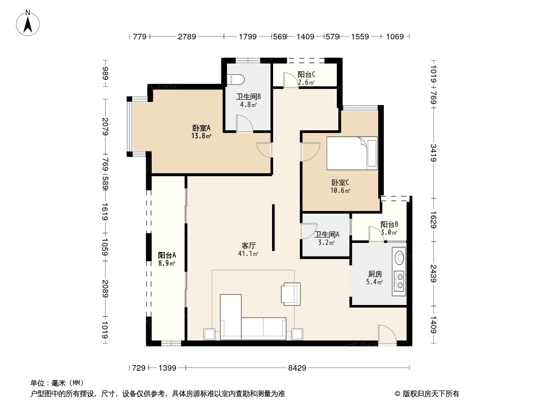 保利观澜一期户型图图片