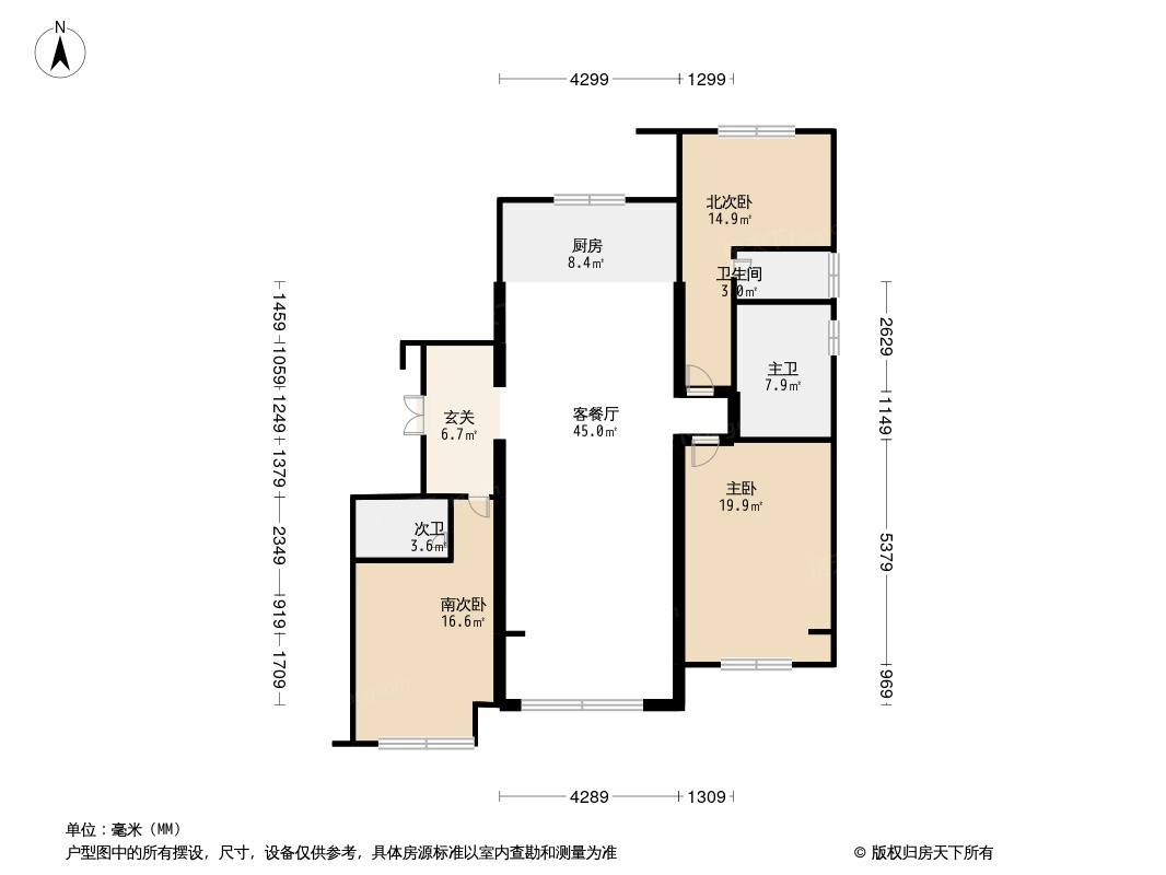 唐山熙湖九里户型图图片