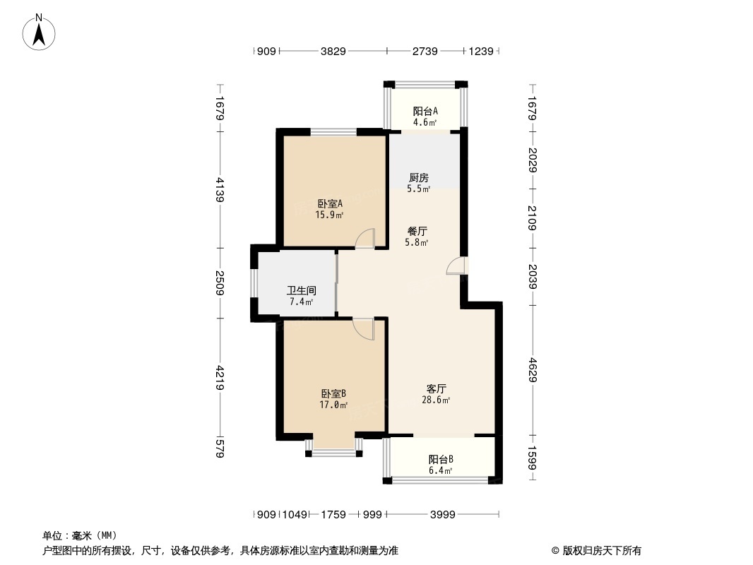 红树福苑户型图图片