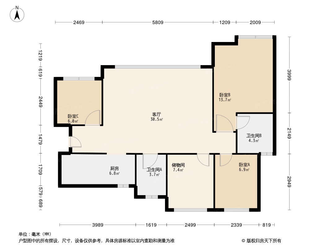 蓝光花满庭户型图图片