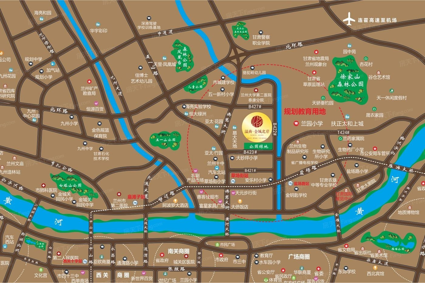 兰州东方红广场地图图片
