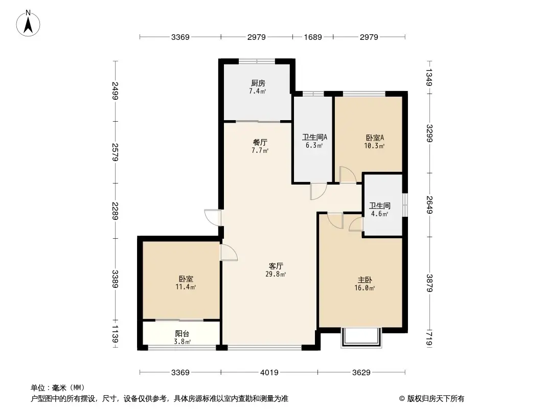 绿城·海棠印月户型图