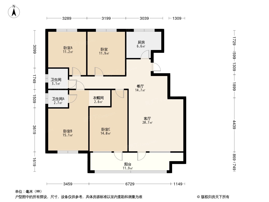 金墨华府户型图图片