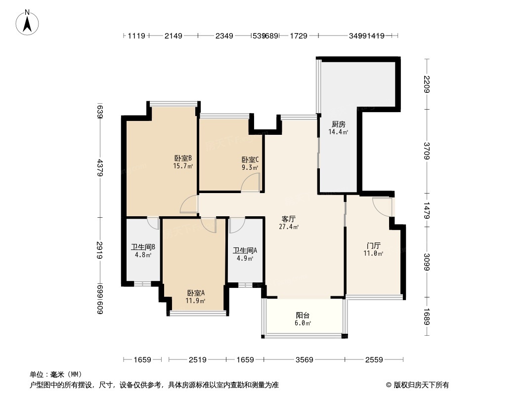 成都保利城三期户型图图片