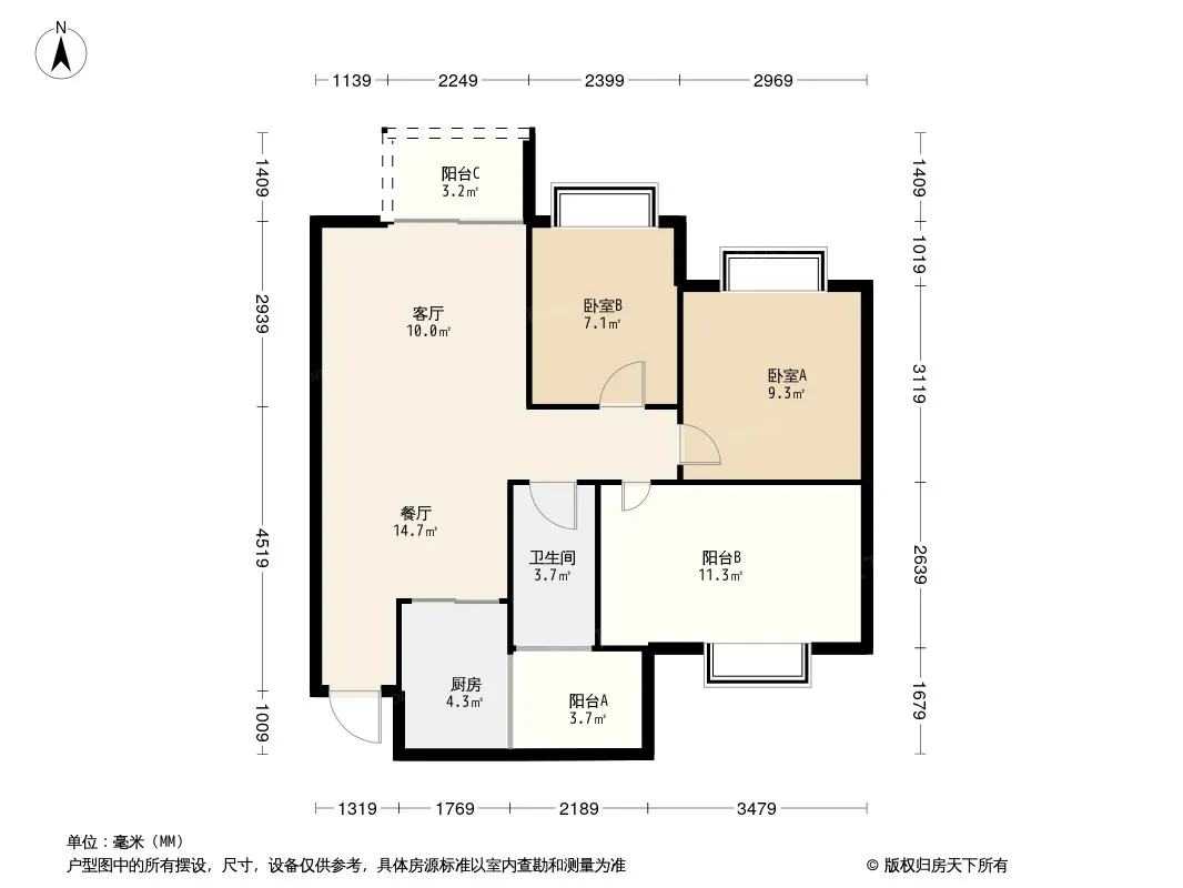 豪方天际户型图