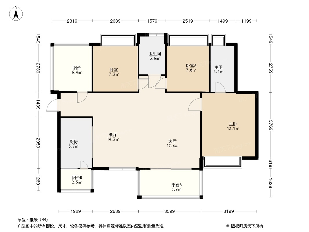 鸿润腾韵花园户型图