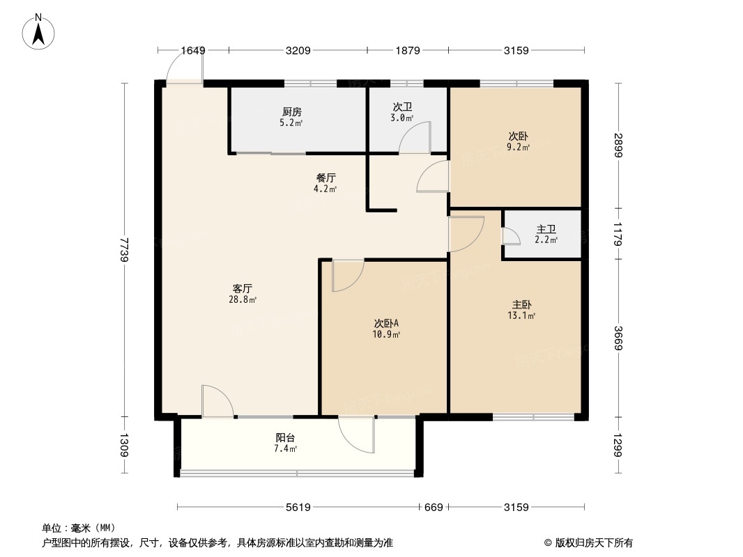 胶州兴源巴黎城户型图图片