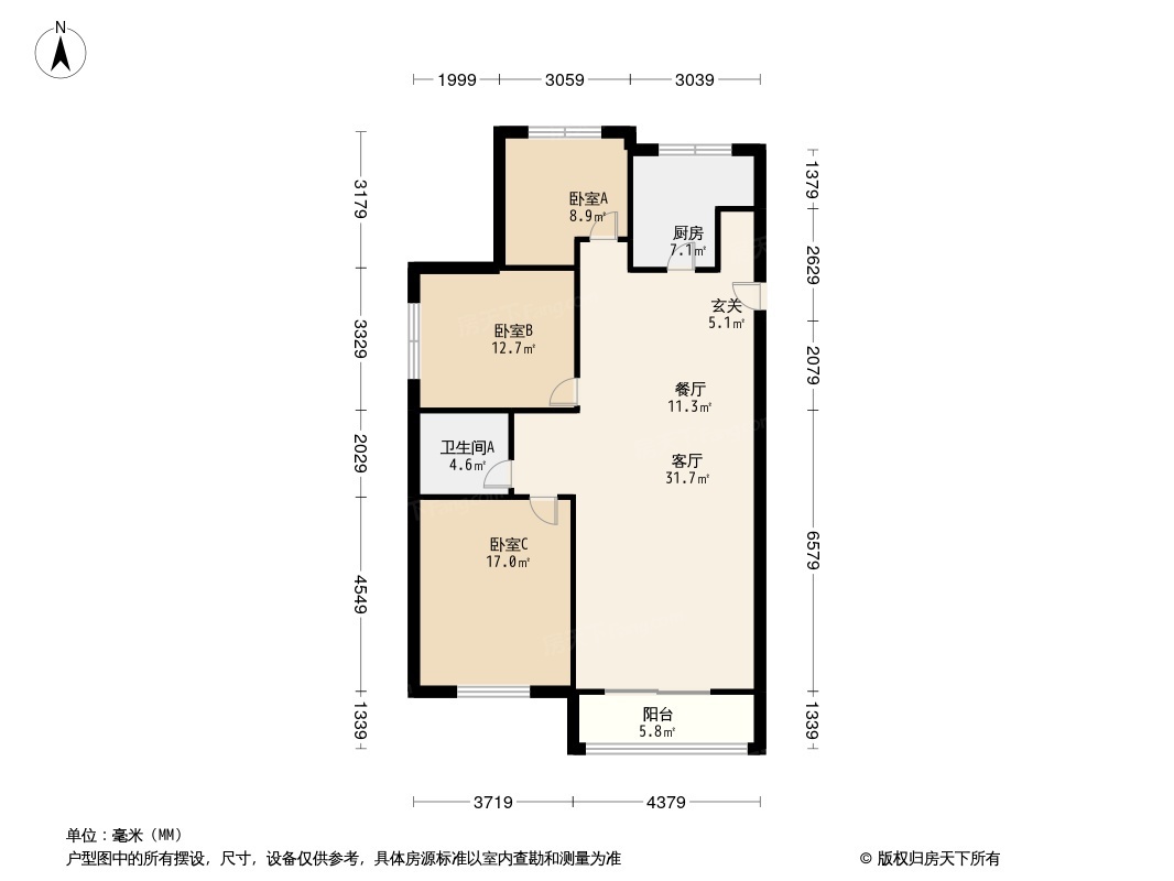 石家庄国赫天玺户型图图片