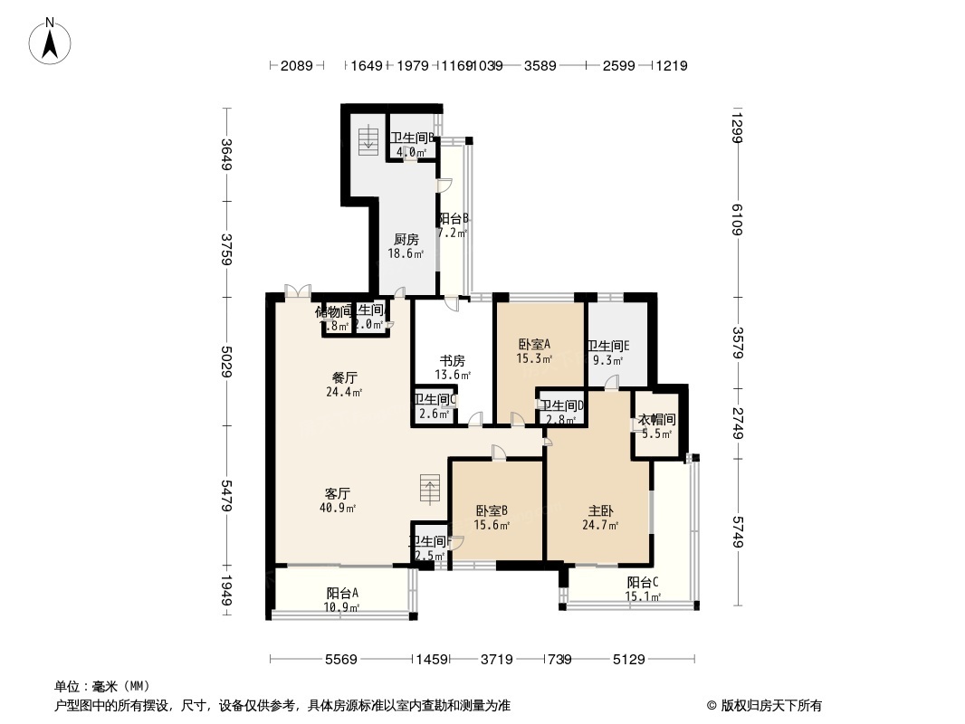 汤臣一品户型类别:4居,6居,8居户型面积:43400平方米