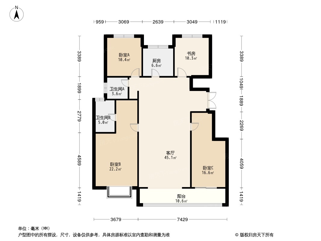 西安合悦华府户型图图片