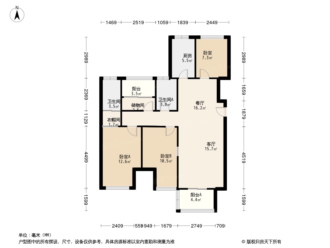 厦门富力院士廷户型图