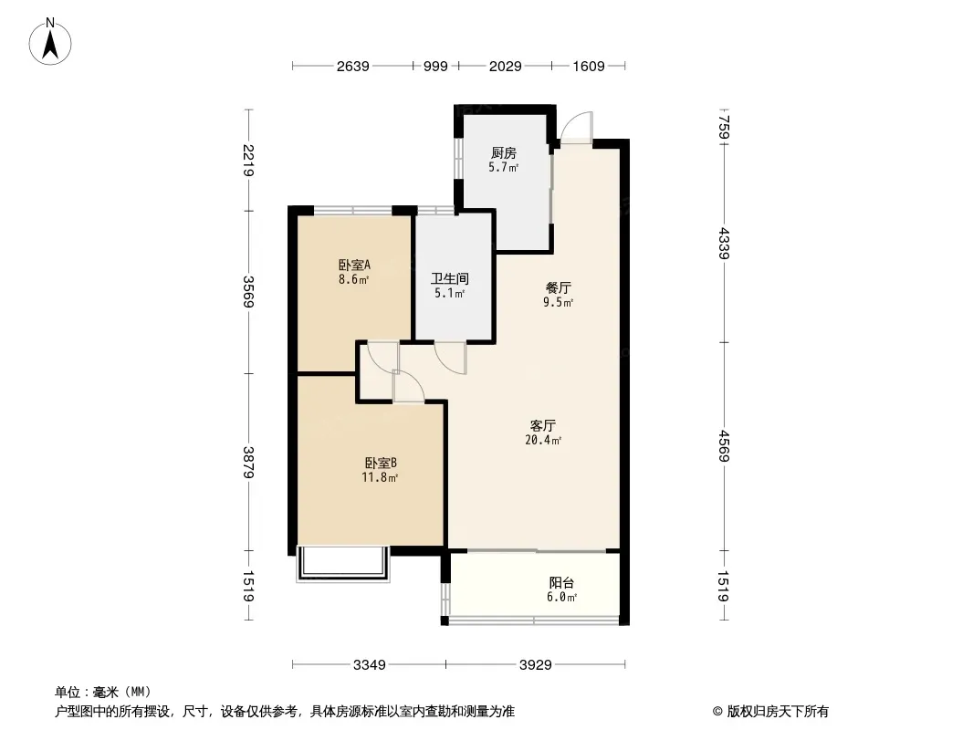 海伦堡大城小院户型图