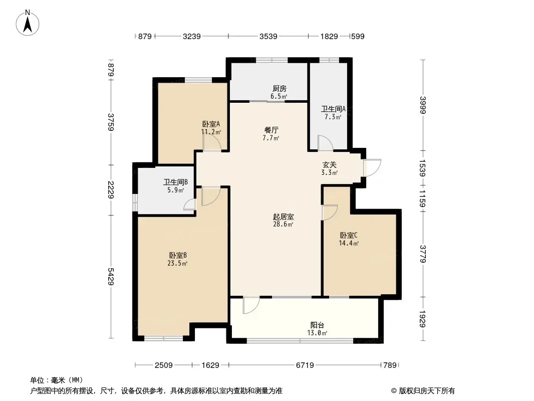 上饶同心景苑户型图图片