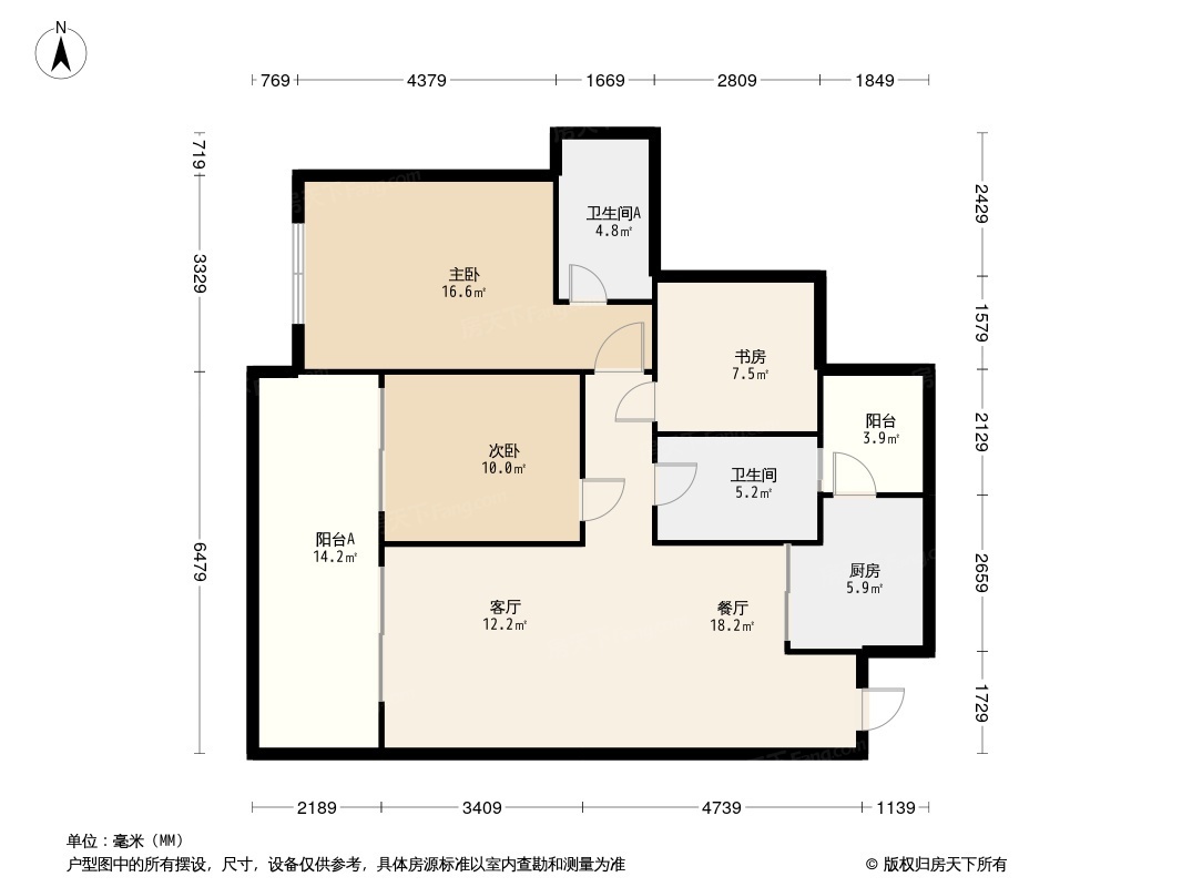 现代城五区户型图图片