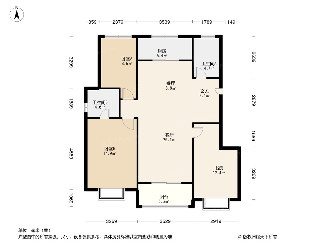 鸿坤理想湾户型图