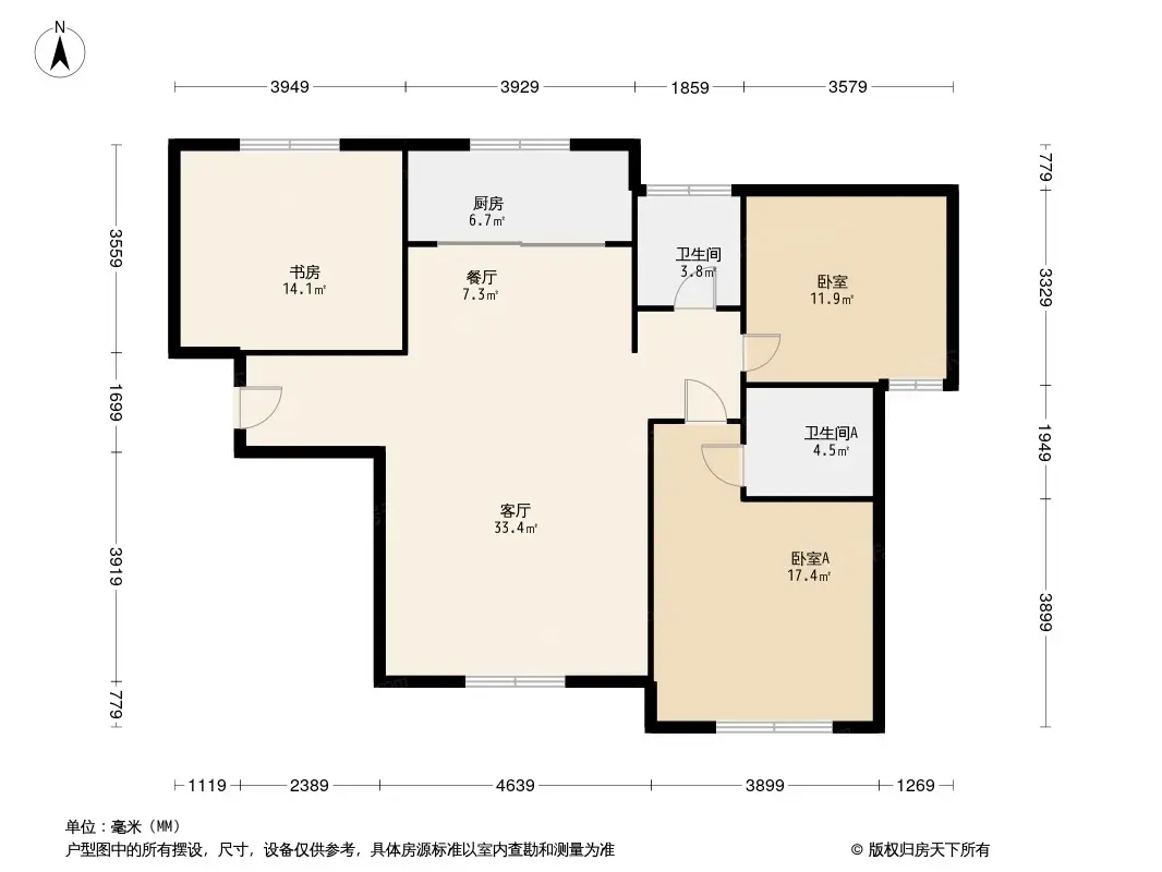 雅仕兰庭房型图图片